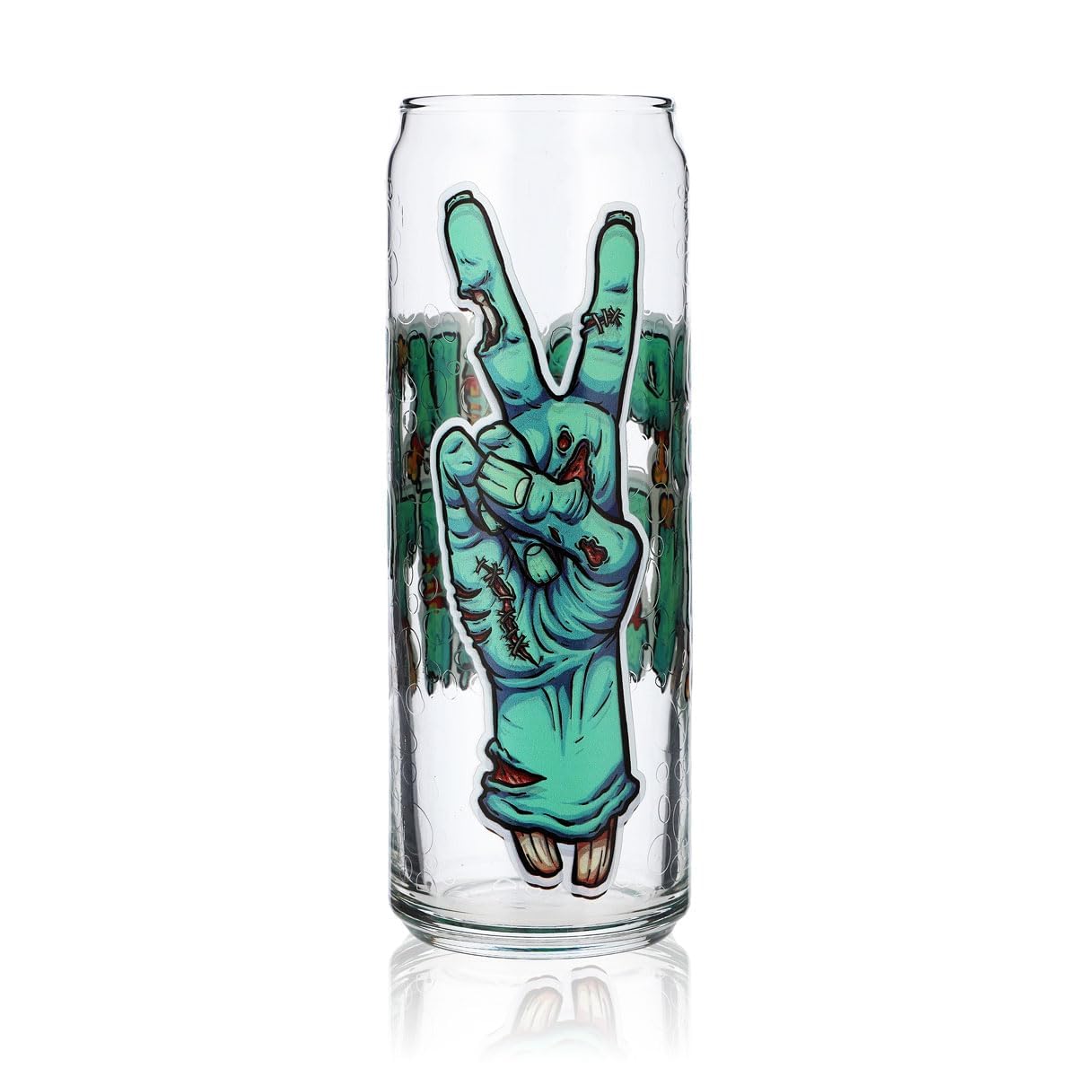 Sipply Bicchiere con motivo Halloween Zombie Hands stampa UV Can Glass 370ml