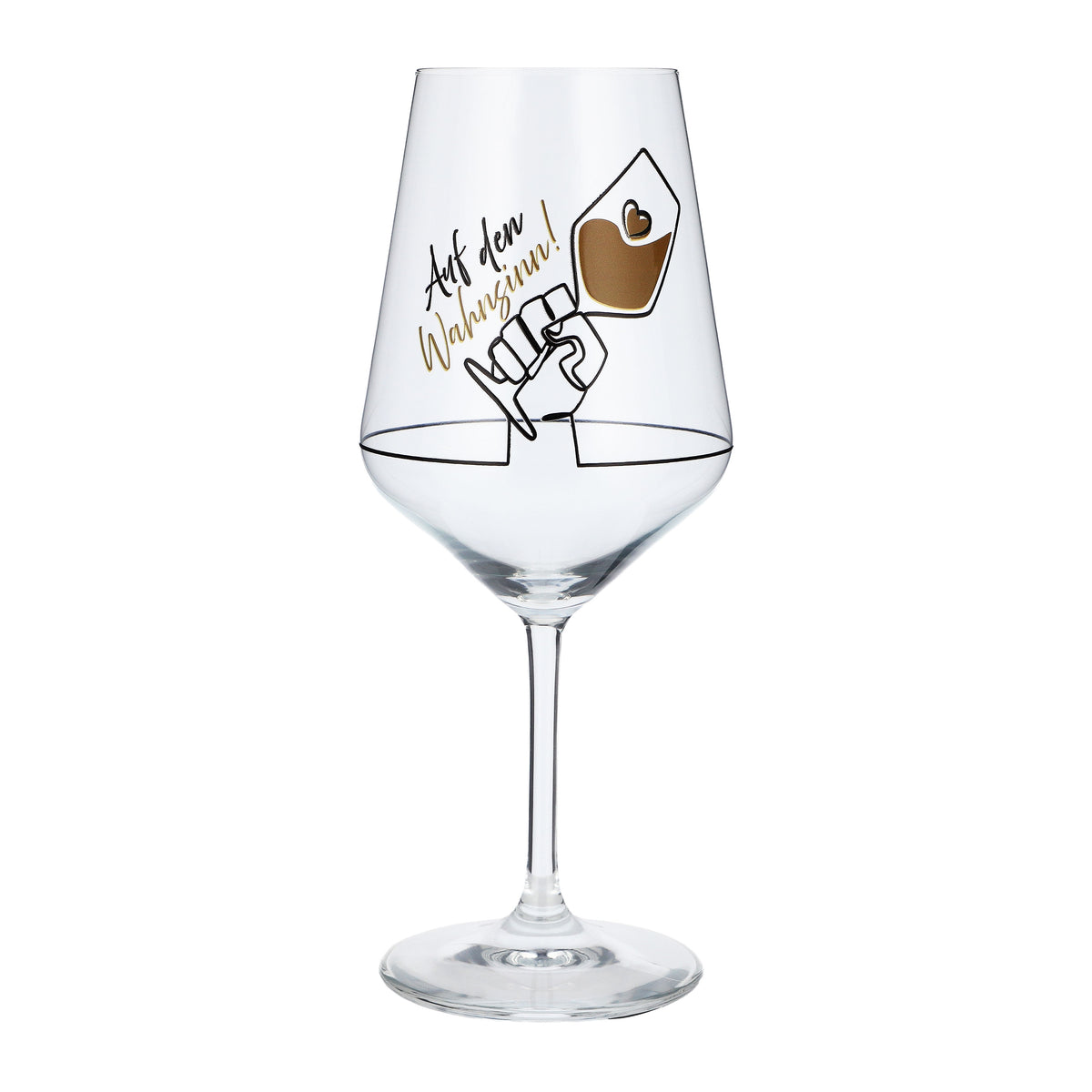 Bicchiere da vino Sipply con la scritta «Alla follia!» da 0,5 l – Vista 2