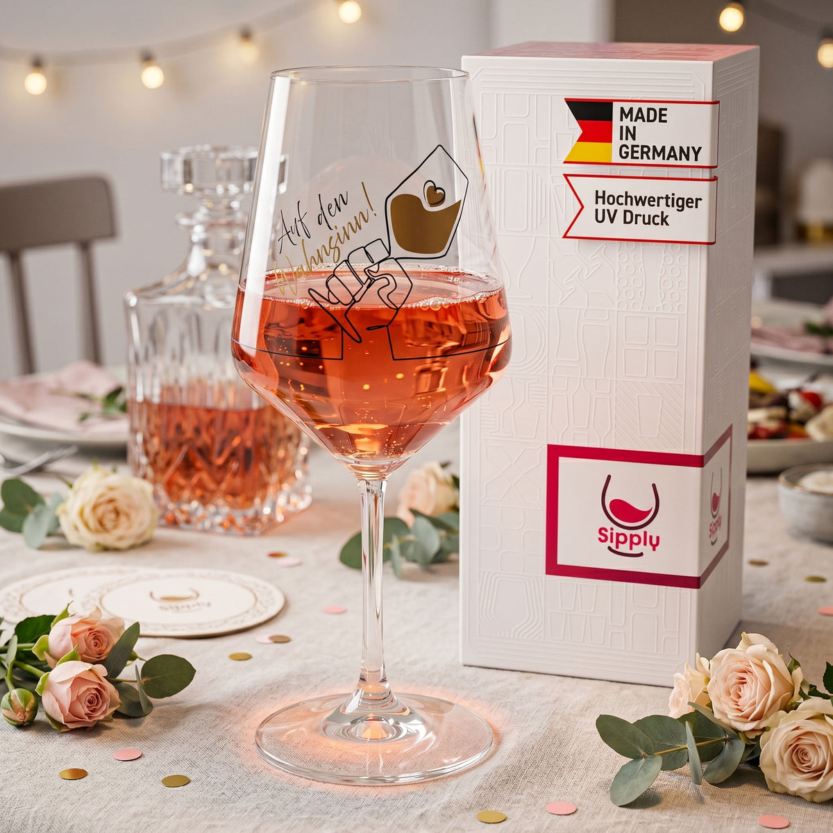 Bicchiere da vino Sipply con la scritta «Alla follia!» da 0,5 l – Vista 3