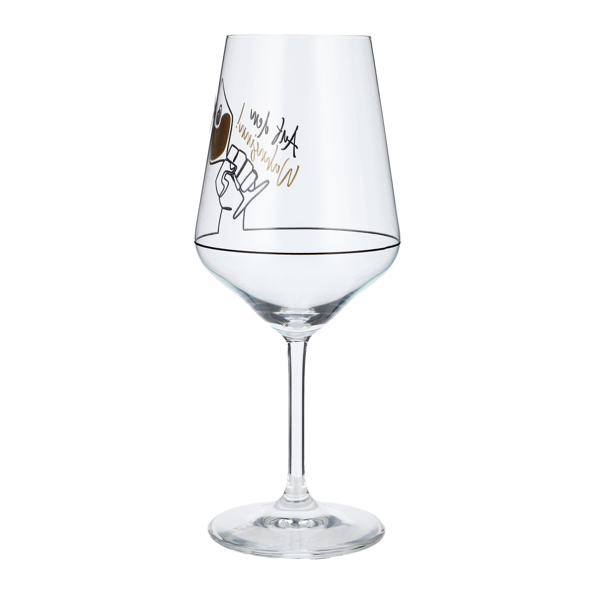 Bicchiere da vino Sipply con la scritta «Alla follia!» da 0,5 l – Vista 7
