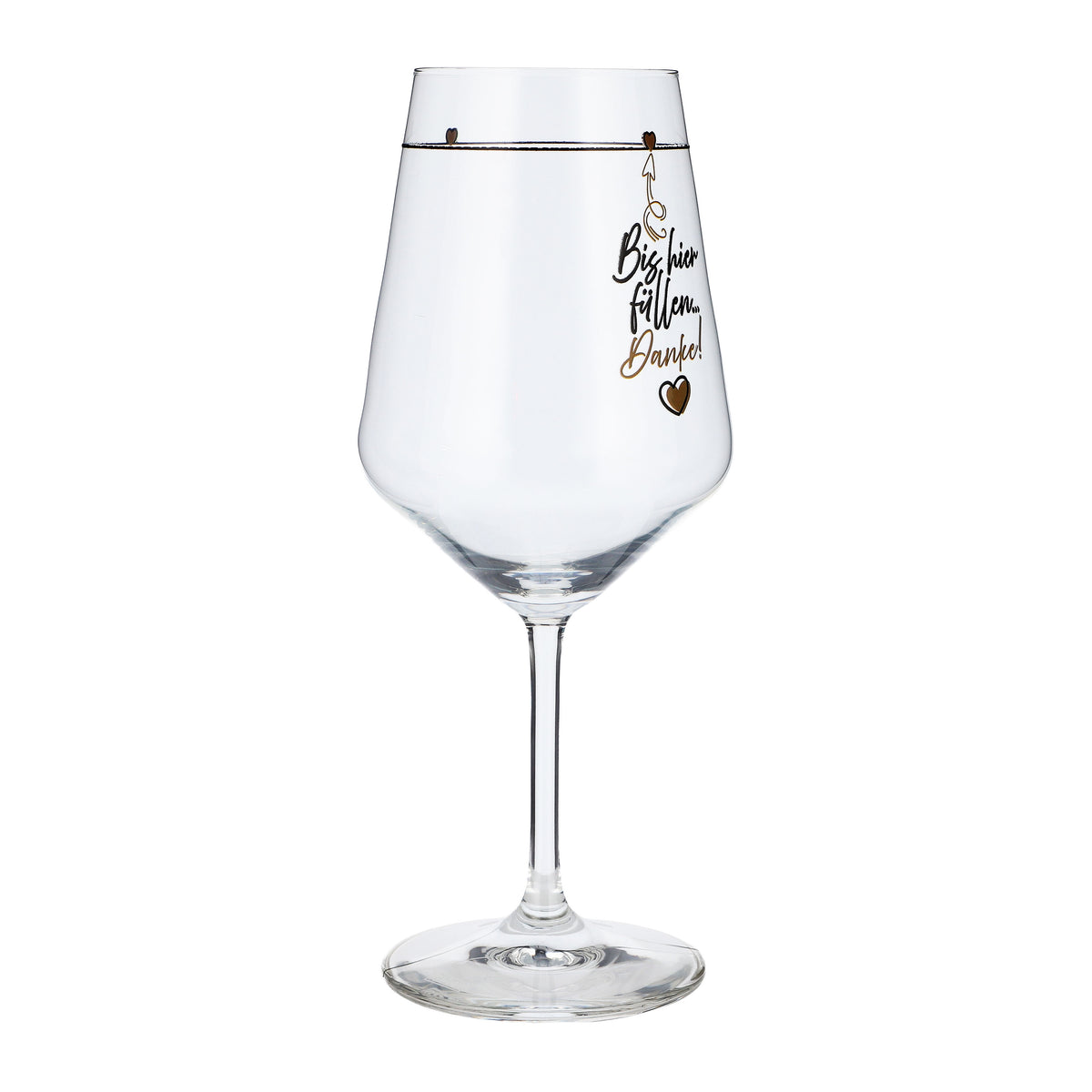 Bicchiere da vino Sipply con scritta «Riempire fino a qui… Grazie!» 0,5 l – Vista 6