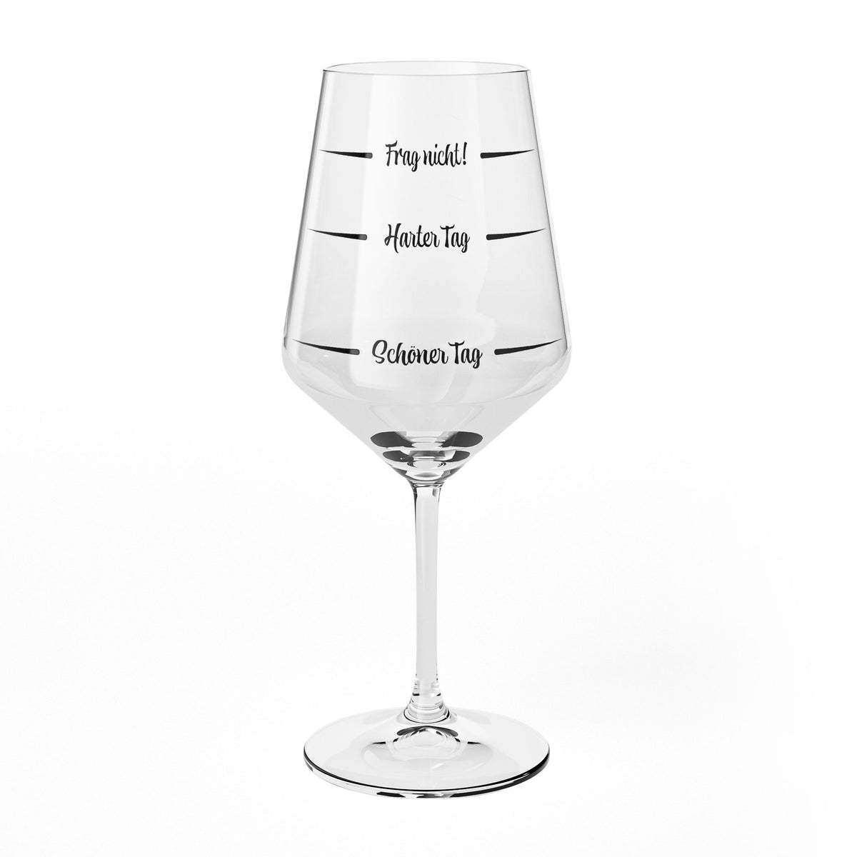 Bicchiere da vino Sipply con scritta «Non chiedere: giornata dura, giornata bella» V2, 0,5 l – Vista 2