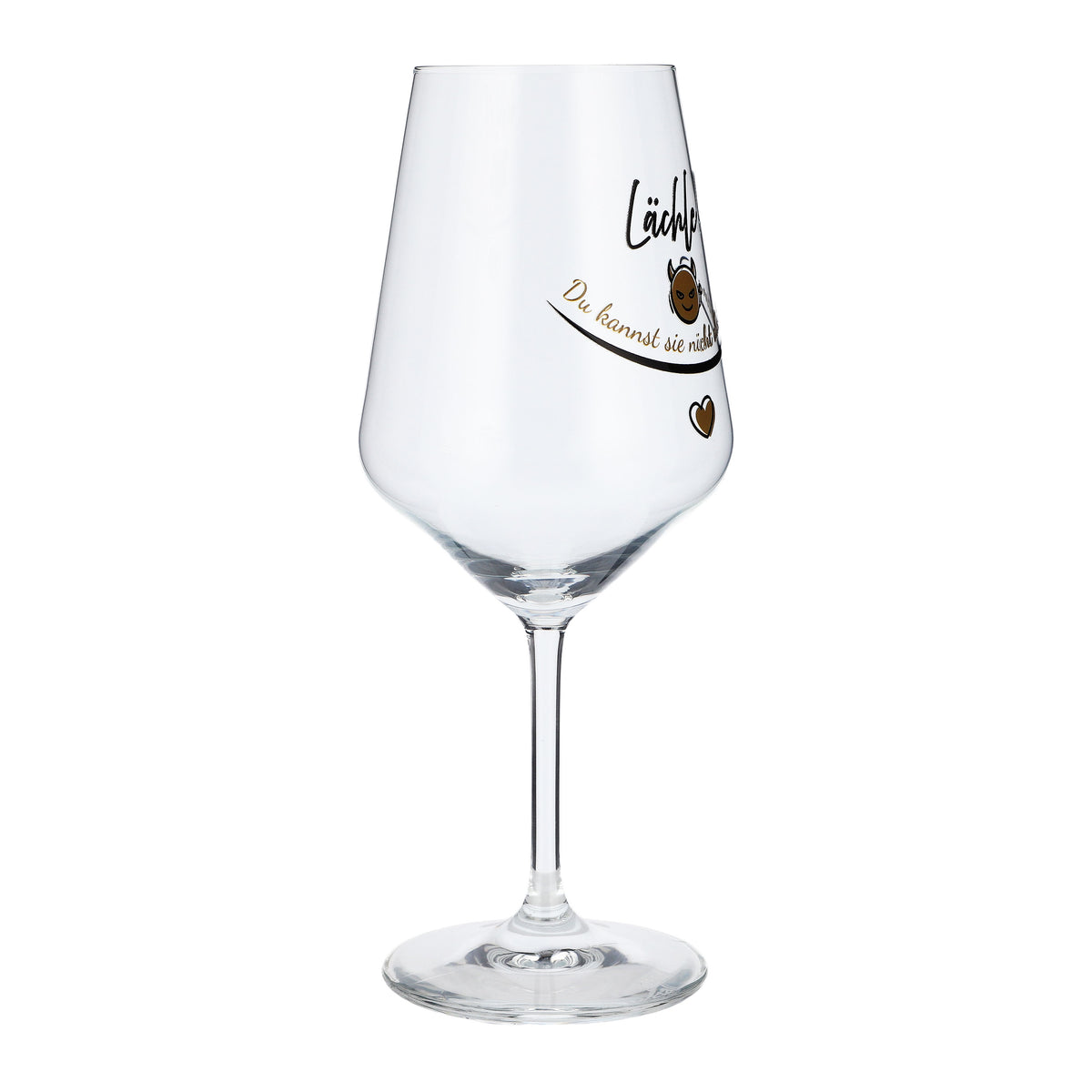 Bicchiere da vino Sipply con la scritta «Sorridi! Non puoi ucciderli tutti…» 0,5 l – Vista 6