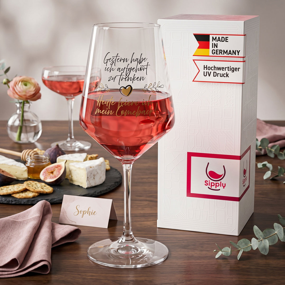 Bicchiere da vino Sipply con la scritta «Il mio grande ritorno!» 0,5 l – Vista 3