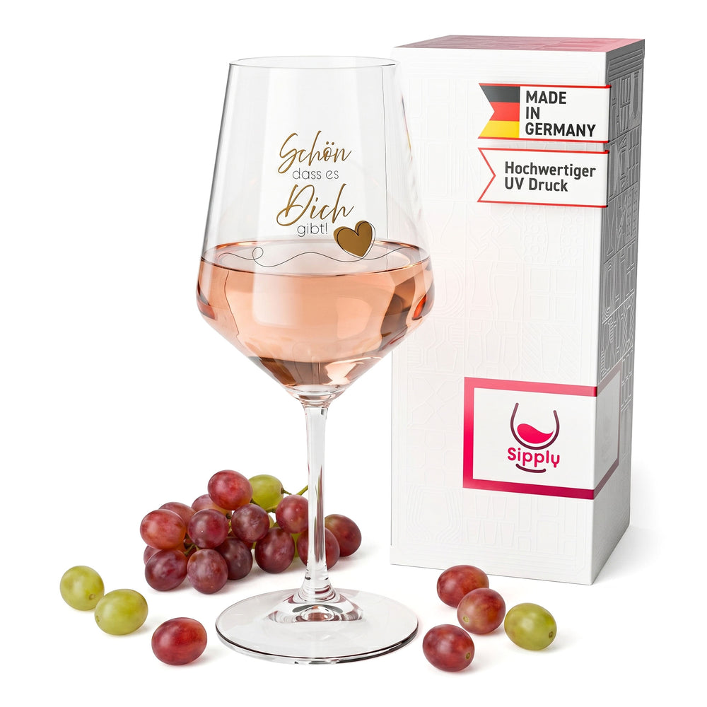 Bicchiere da vino Sipply con la scritta «Che bello che ci sei!» 0,5 l