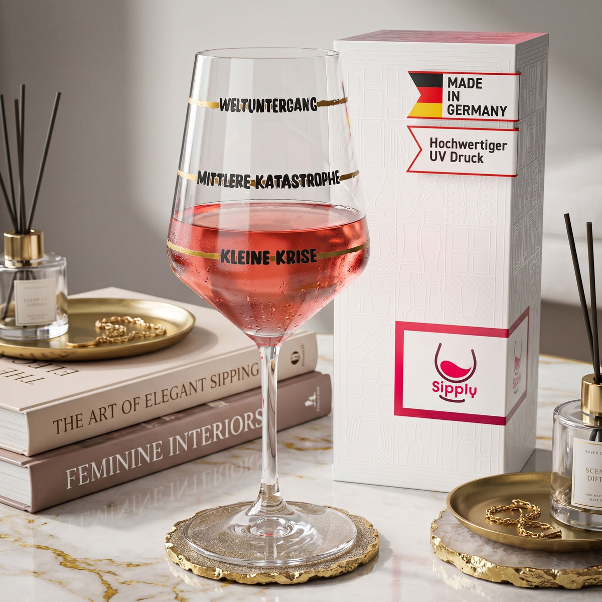Bicchiere da vino Sipply con scritta «La fine del mondo», 0,5 l – Vista 3