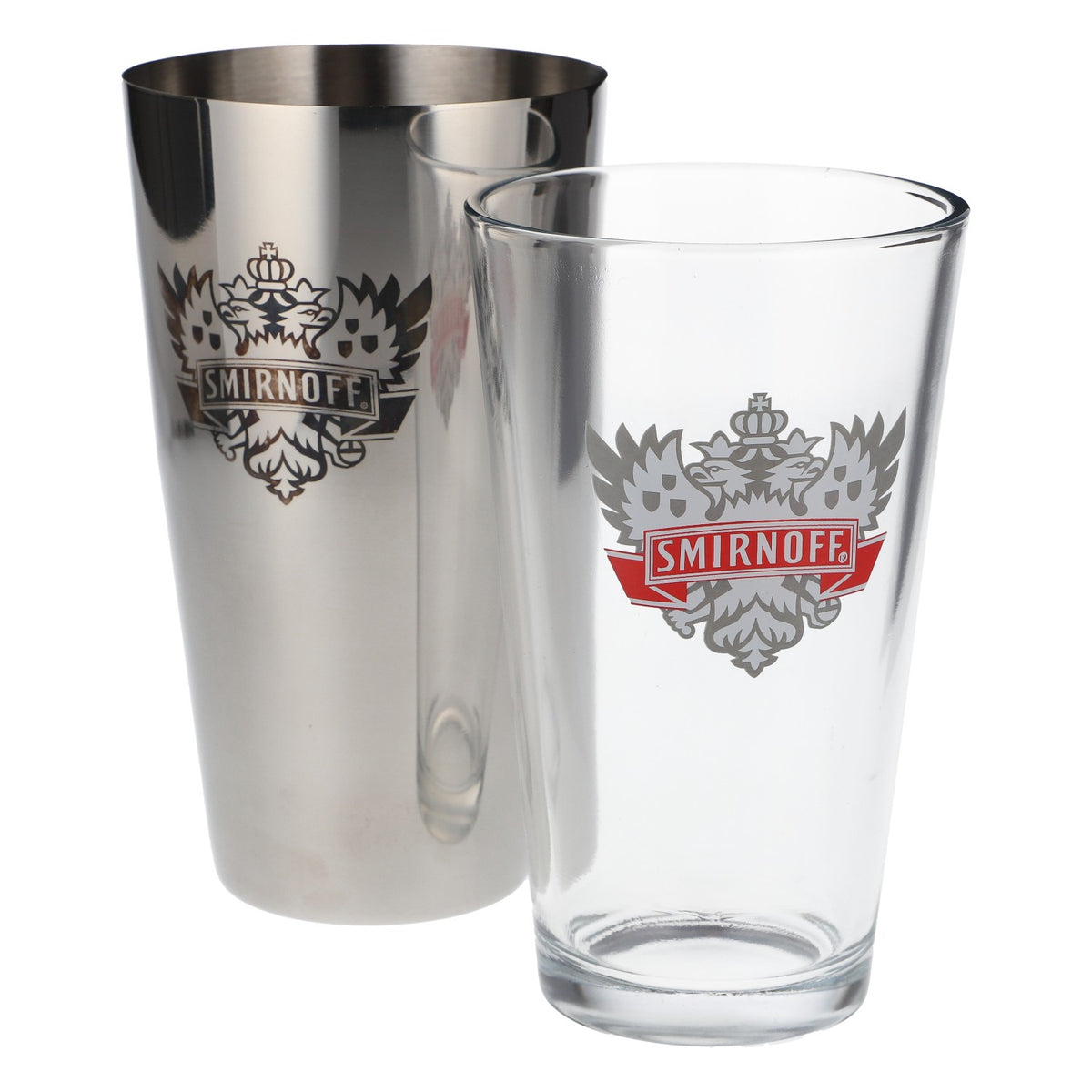 Vodka Smirnoff, shaker Boston in acciaio inossidabile, bicchiere, accessori da cocktail – Vista 4