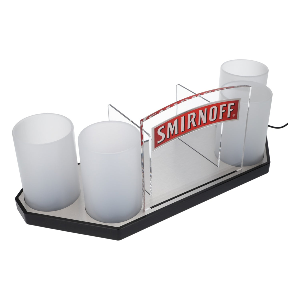 Smirnoff Vodka LED Barcaddy Accessori da bar Espositore con scritta rossa – Vista 2