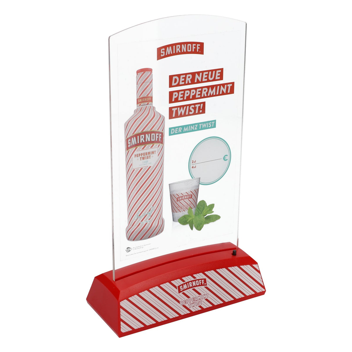 Smirnoff Vodka Espositore LED per menu da tavolo Peppermint Twist