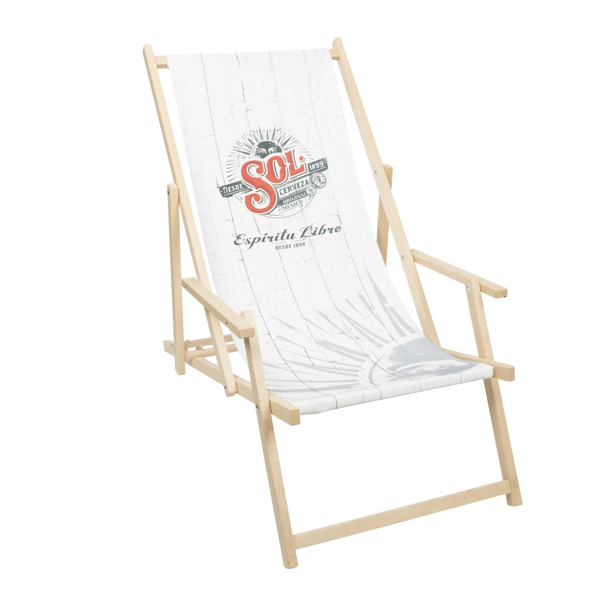 Sol Bier Sedia a sdraio pieghevole da spiaggia, da giardino, da campeggio, mobile, sedia