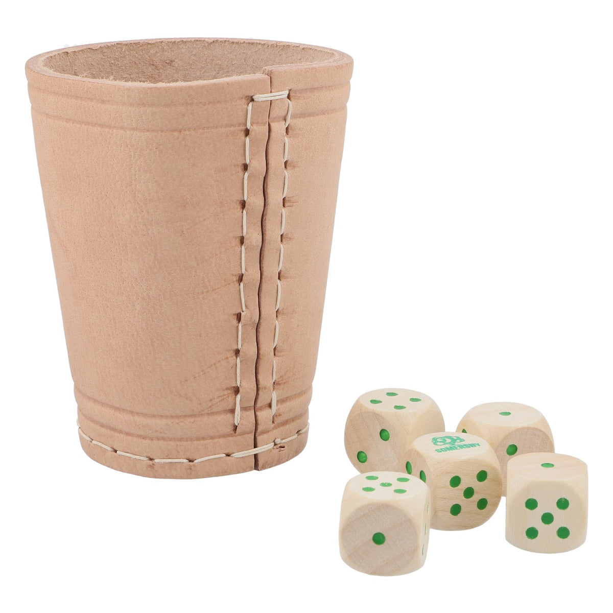 Somersby Cider Gioco dei dadi Coppa in pelle con 5 dadi Serata giochi – Vista 2