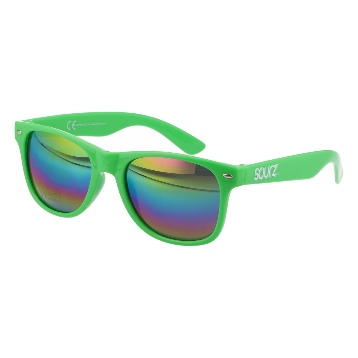 Occhiali da sole Sourz con lenti a specchio verdi e protezione UV 400 - Accessorio per feste e festival – Vista 2