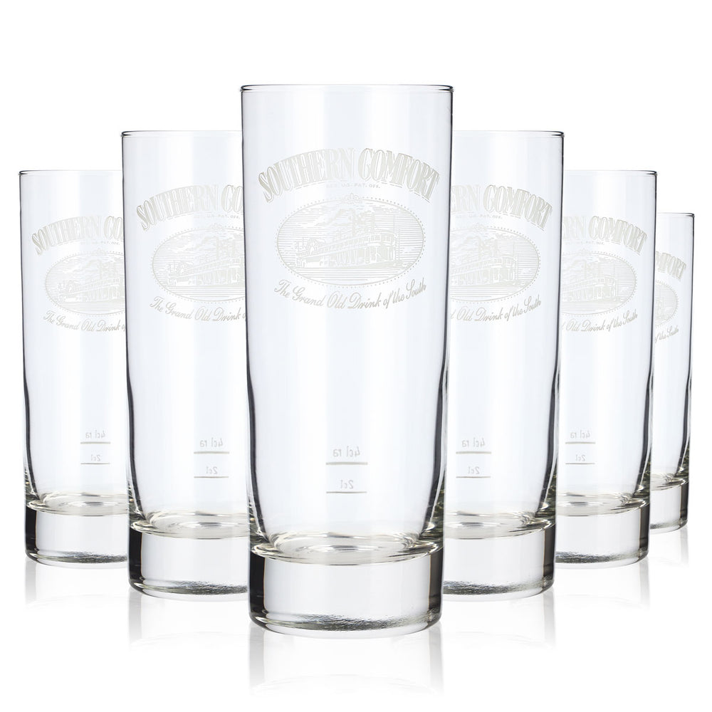 Bicchiere da whisky Southern Comfort da 0,33 l con logo bianco, bicchiere da whisky Tumbler Old Fashioned
