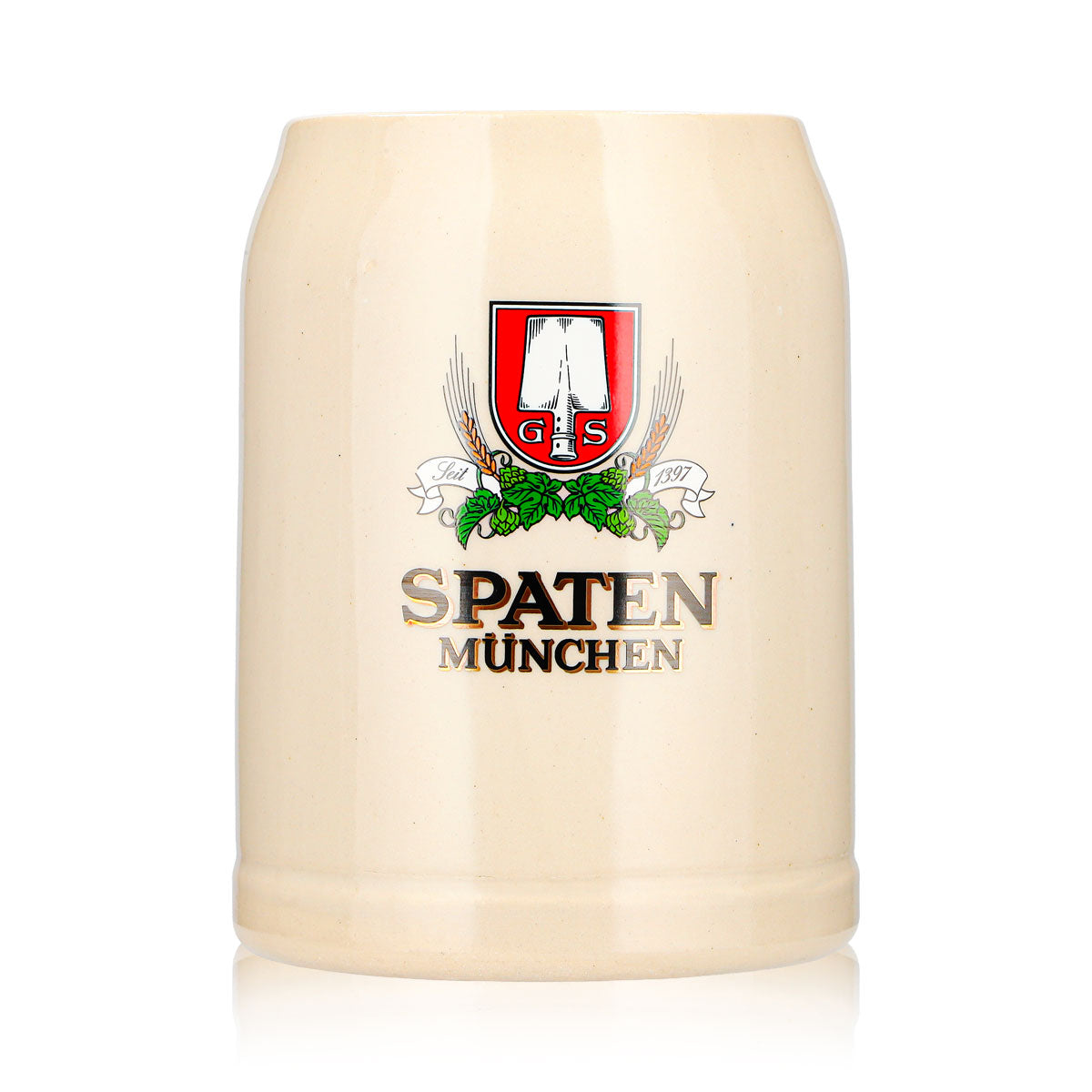 Bicchiere da birra Spaten da 0,5 l, boccale di Monaco, dal 1397, terracotta