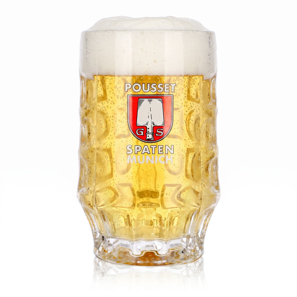 Vaso da birra, boccale, boccale da birra, boccale da birra da 0,5 l, Monaco di Baviera, Pousset, a rilievo