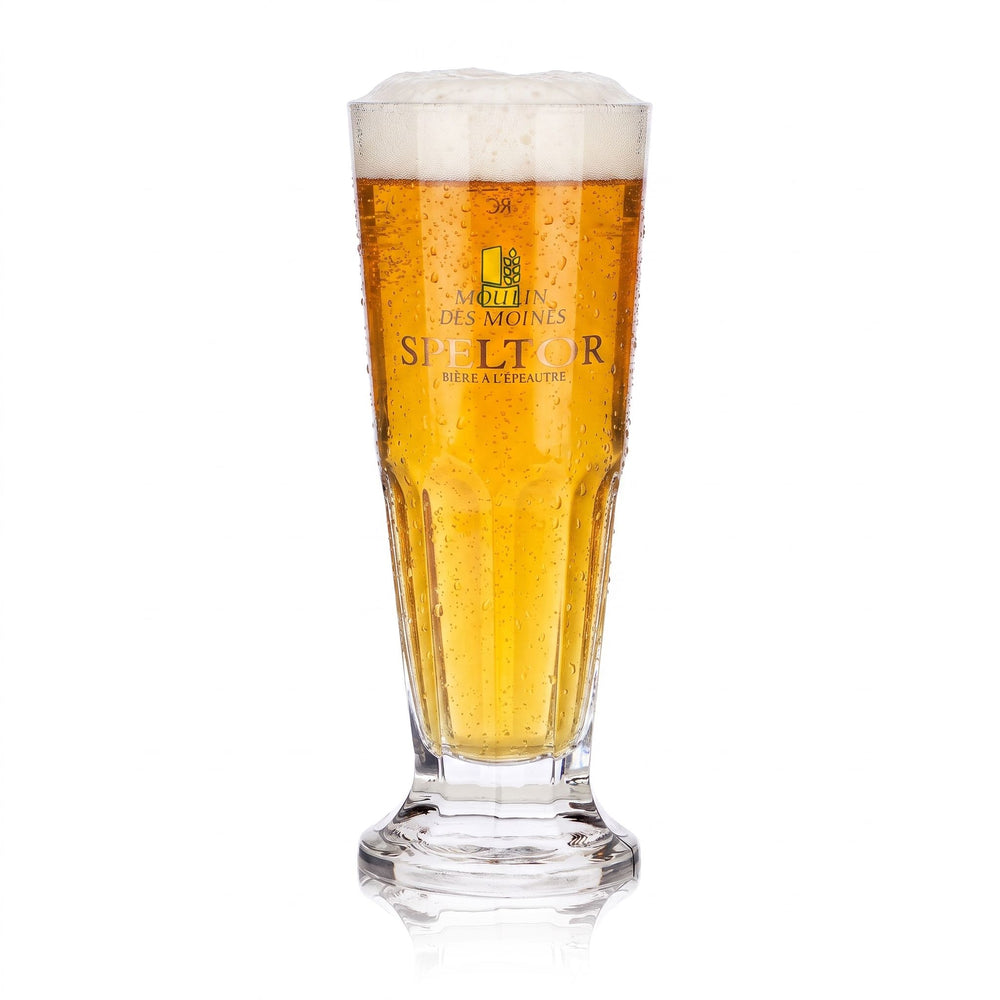 Bicchiere da birra Speltor da 0,25 l, forma a coppa, con motivo "Moulin Des Moines" in rilievo, Ritzenhoff