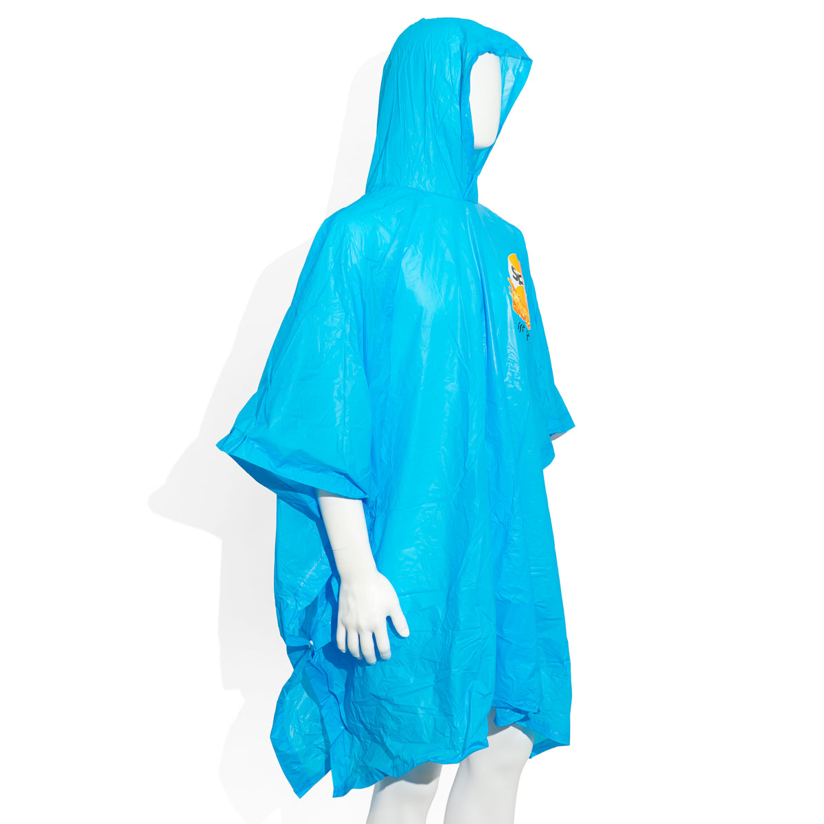 Bicchiere da bibita Spezi blu con logo Spezi; poncho antipioggia in poliestere – Vista 2