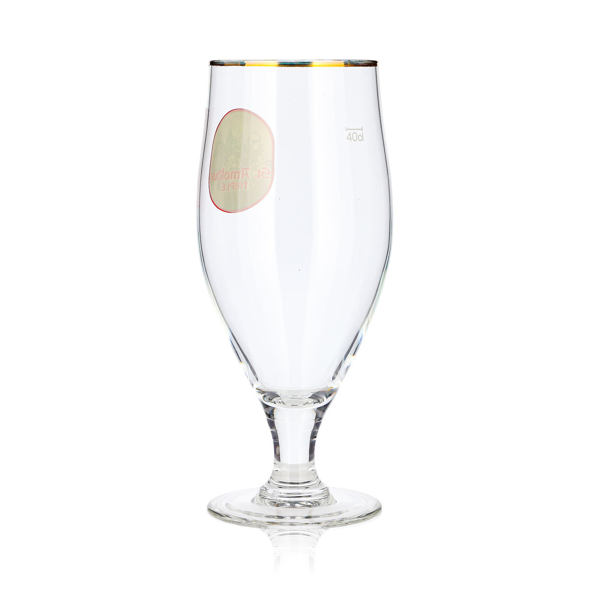 Bicchiere da birra St. Arnoldus da 0,4 l, a forma di tulipano, con bordo triplo dorato – Vista 4