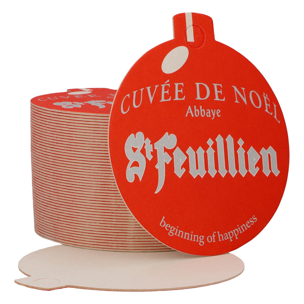 St. Feuillen Birra Sottobicchiere nuovo Carta rosso Coaster Sottobicchiere per bicchieri