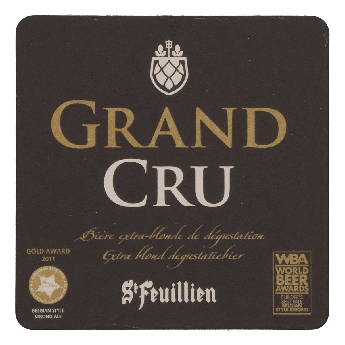 St. Feuillen Birra Sottobicchiere nuovo Carta nero Sottobicchiere in feltro – Vista 3