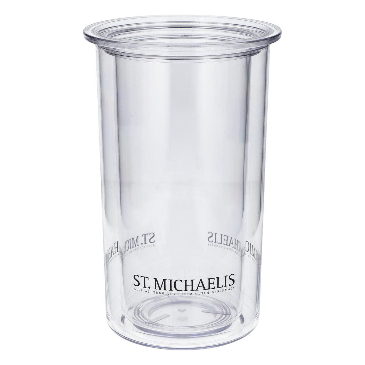 St. Michaelis Raffreddatore per bottiglie d'acqua in acrilico trasparente a doppia parete, elegante