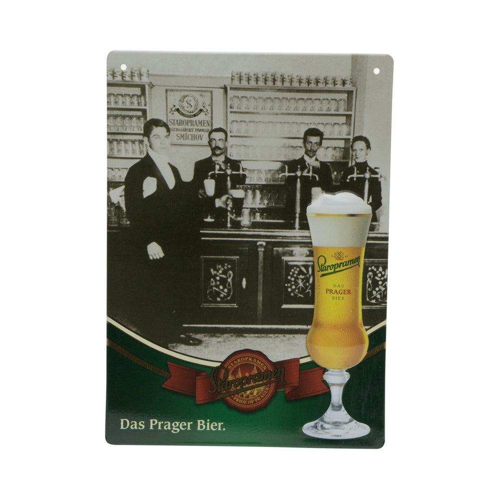 Staropramen Birra Targhetta in metallo Decorazione da parete Targhetta da parete Targhetta nostalgica piccola