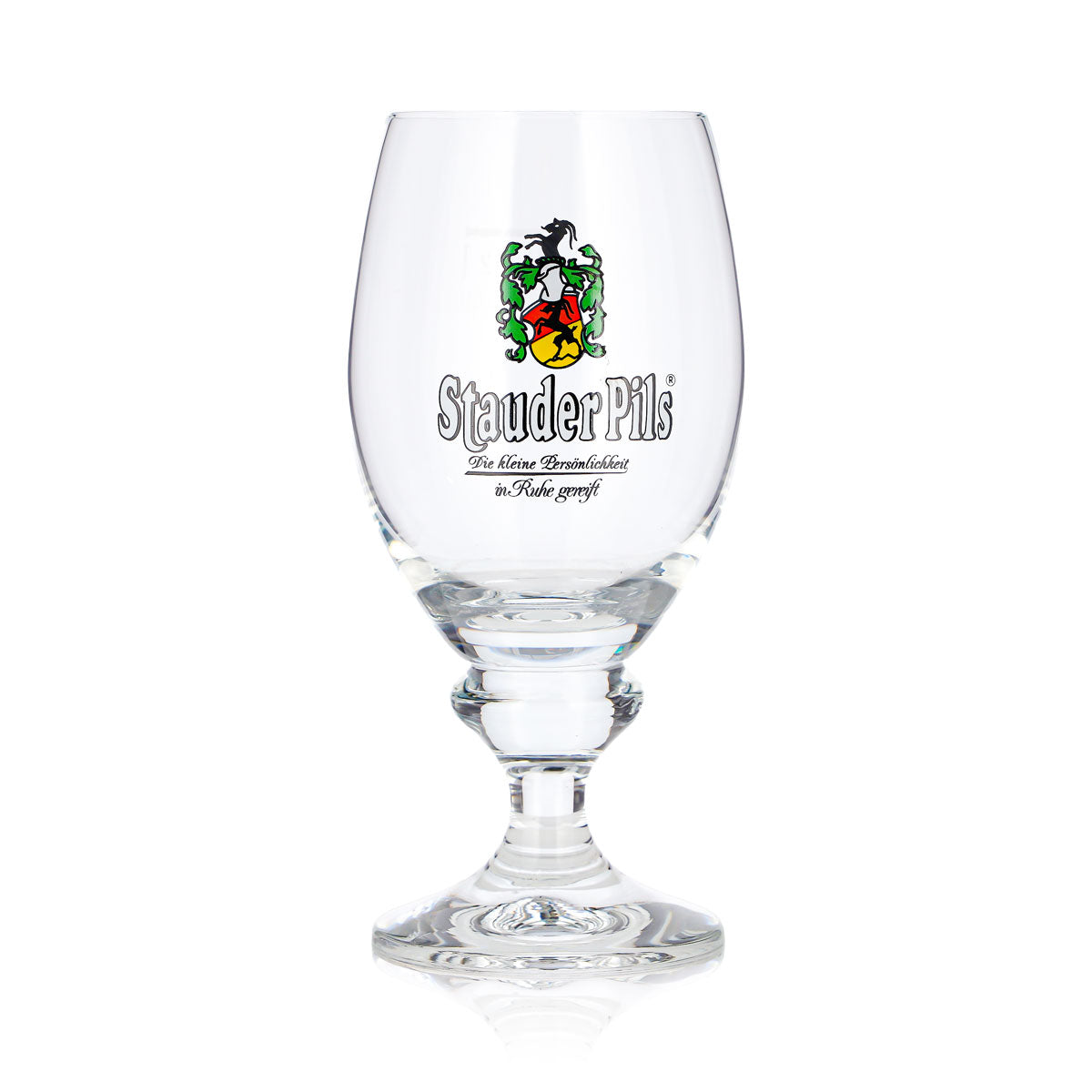 Bicchiere da birra Stauder da 0,2 l, a forma di coppa, con logo Stauder Pils e motivo Rastal – Vista 2
