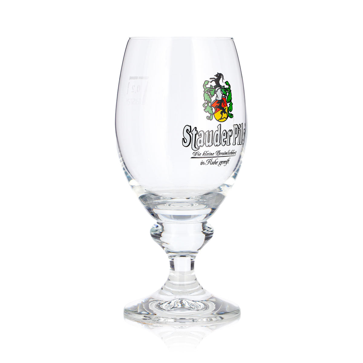 Bicchiere da birra Stauder da 0,2 l, a forma di coppa, con logo Stauder Pils e motivo Rastal – Vista 3