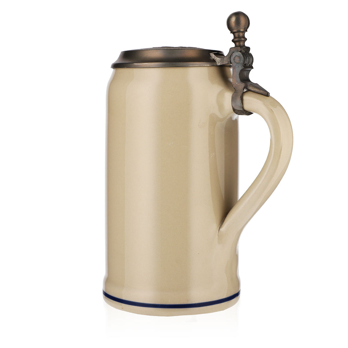 Boccale da birra in ceramica da 1,0 l, brocca di terracotta Oktoberfest Monaco 2009 con coperchio in peltro – Vista 4