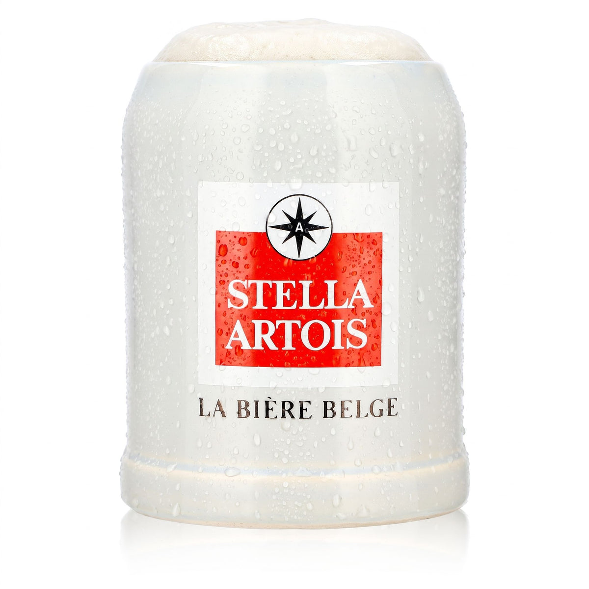 Bicchiere da birra Stella Artois da 0,5 l, boccale in terracotta con logo grande in terracotta