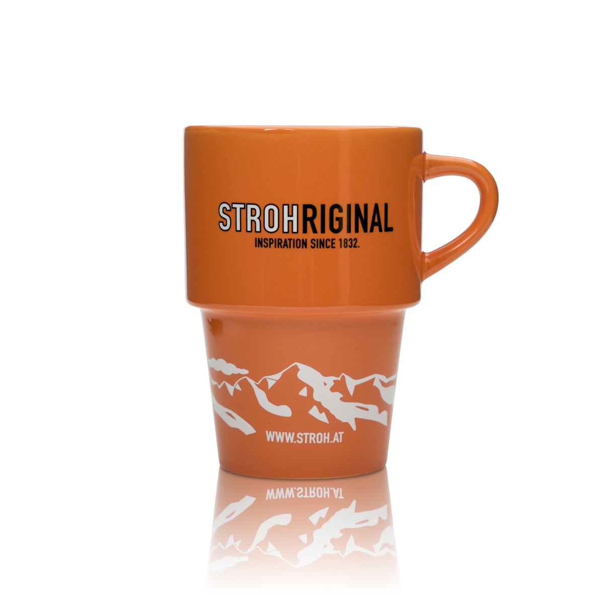 Tazza Rum e Paglia 0,25 l Arancia Strohriginal Tazza per vin brulé Bicchieri da cocktail con manico – Vista 2