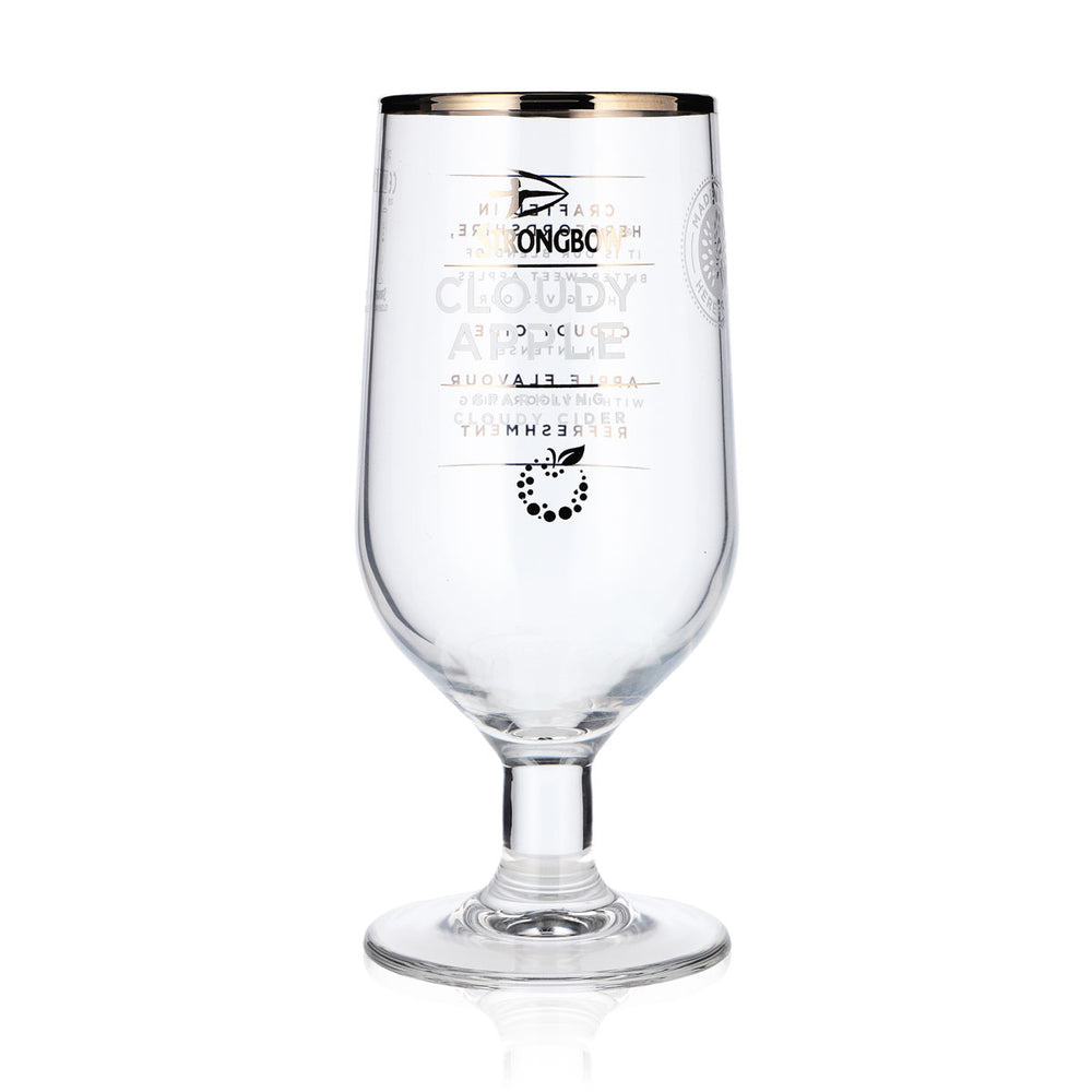 Bicchiere da birra Strongbow Bicchieri da sidro Bicchieri da birra Tulipano 0,58 l Bordo dorato