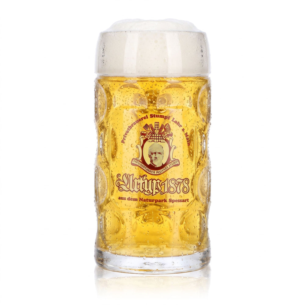Bicchiere da birra Stumpf, boccale da birra 0,25 l Urtyp 1878, birrificio privato Stumpf, rilievo