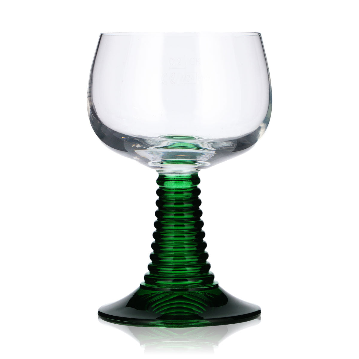 Table Roc Bicchiere da vino "Weinrömer" da 0,2 l con base verde