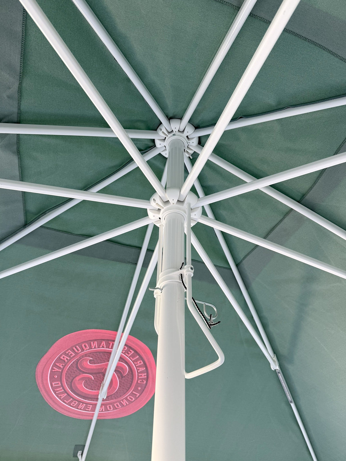 Ombrellone Tanqueray Gin 3x3 m con LED per birreria, ristorante e birreria all’aperto – Vista 2