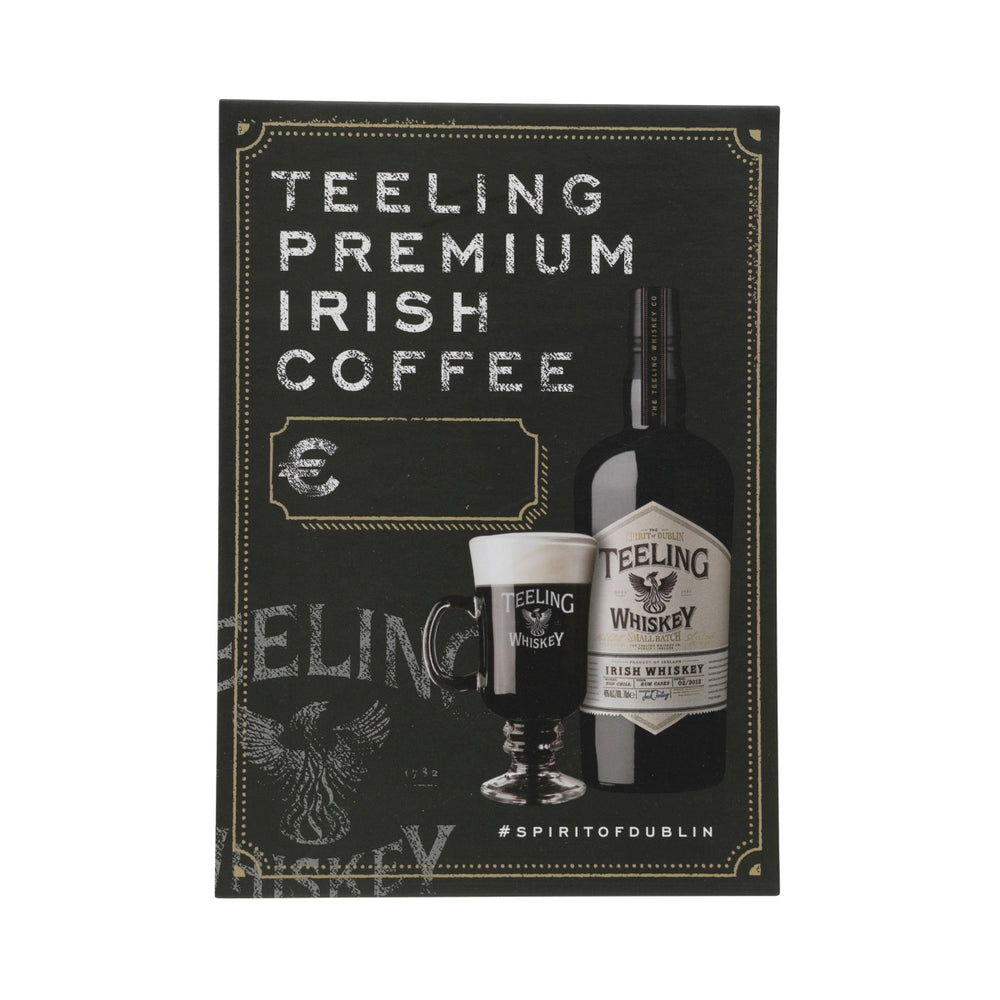 Teeling Whiskey Espositore da tavolo A5 Irish Coffee Cartello pubblicitario Decorazione Gastro Bar UK