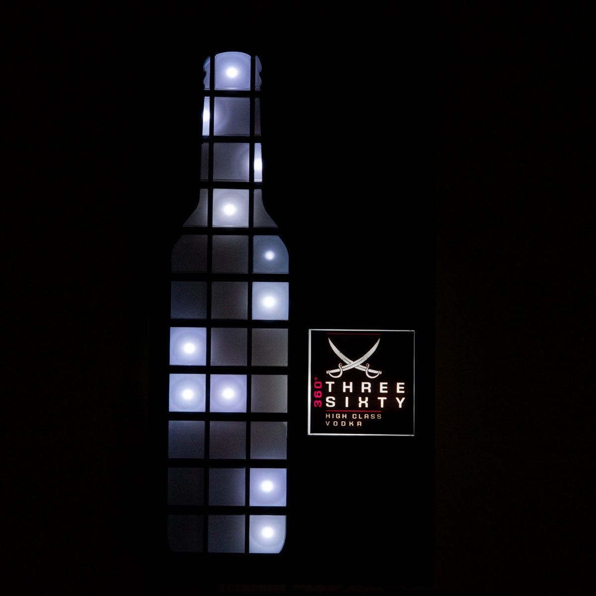 Three Sixty Insegna luminosa Luminated LED Wallsign Decorazione per bancone Merch B-WARE – Vista 4