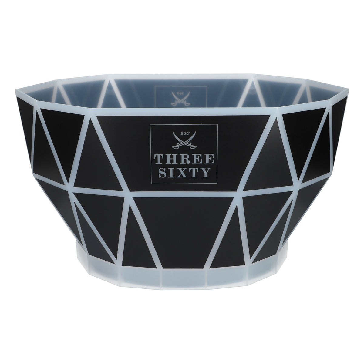 Three Sixty Vodka LED Raffreddatore Contenitore per cubetti di ghiaccio Raffreddatore per bottiglie Base ricaricabile