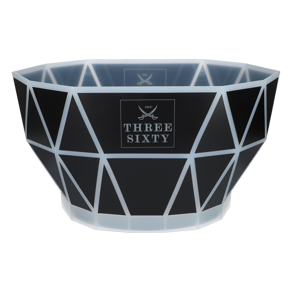 Three Sixty Vodka LED Raffreddatore Contenitore per cubetti di ghiaccio Raffreddatore per bottiglie Base ricaricabile
