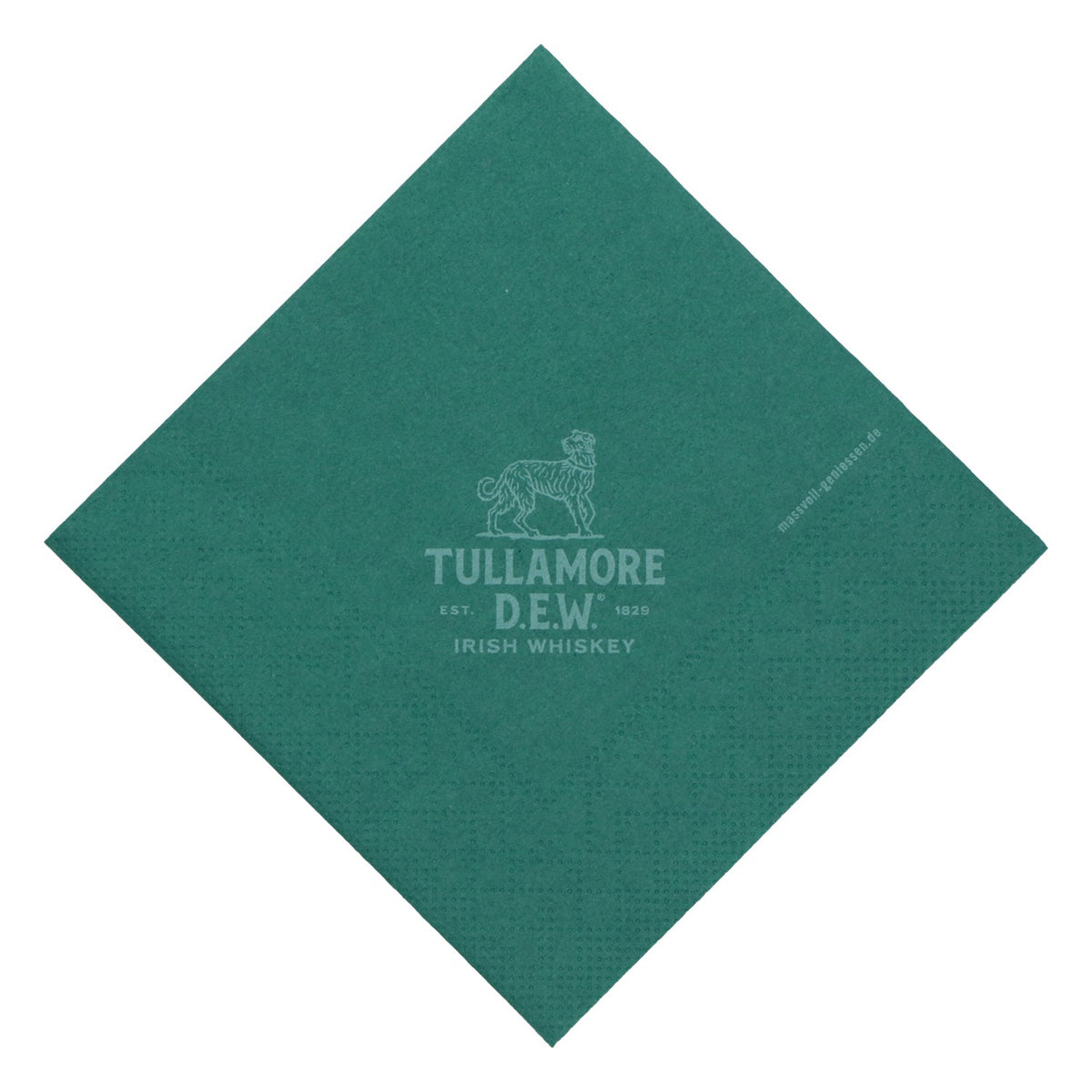 Tovaglioli Tullamore Dew Whiskey, nuovi, di carta, verdi – Vista 2