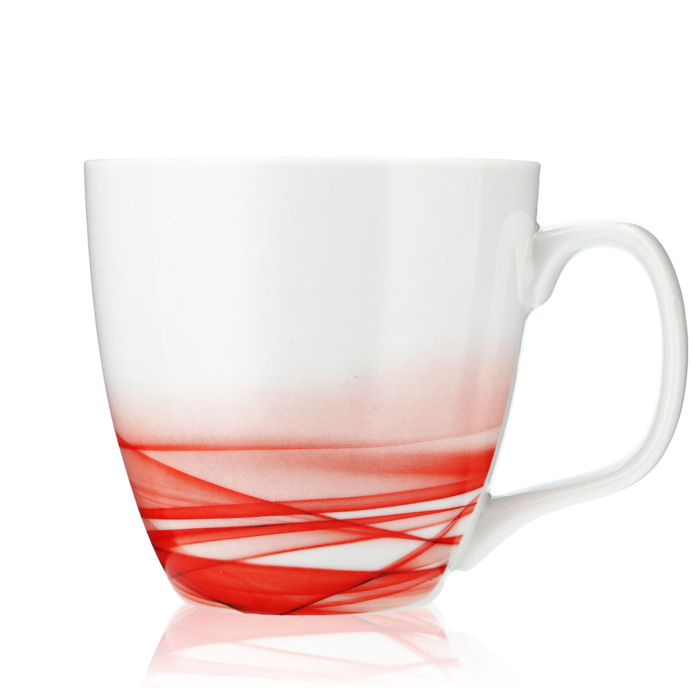 Tazza Unilever Tazza da caffè Porcellana Vetro 0,4 l Tazza Bianca/Rossa