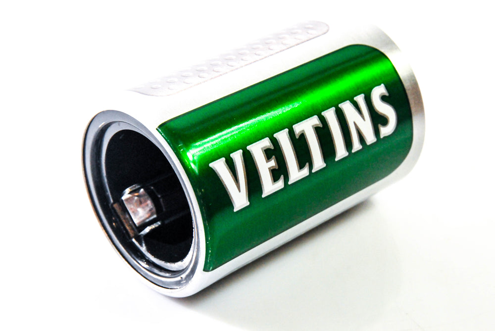 Apribottiglie Veltins Push-up Tira tappi verde versione argento