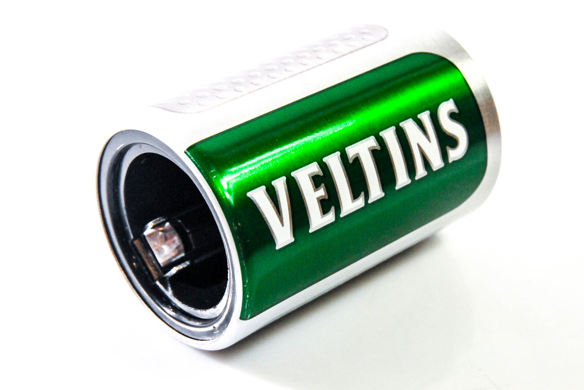 Apribottiglie Veltins Push-up Tira tappi verde versione argento