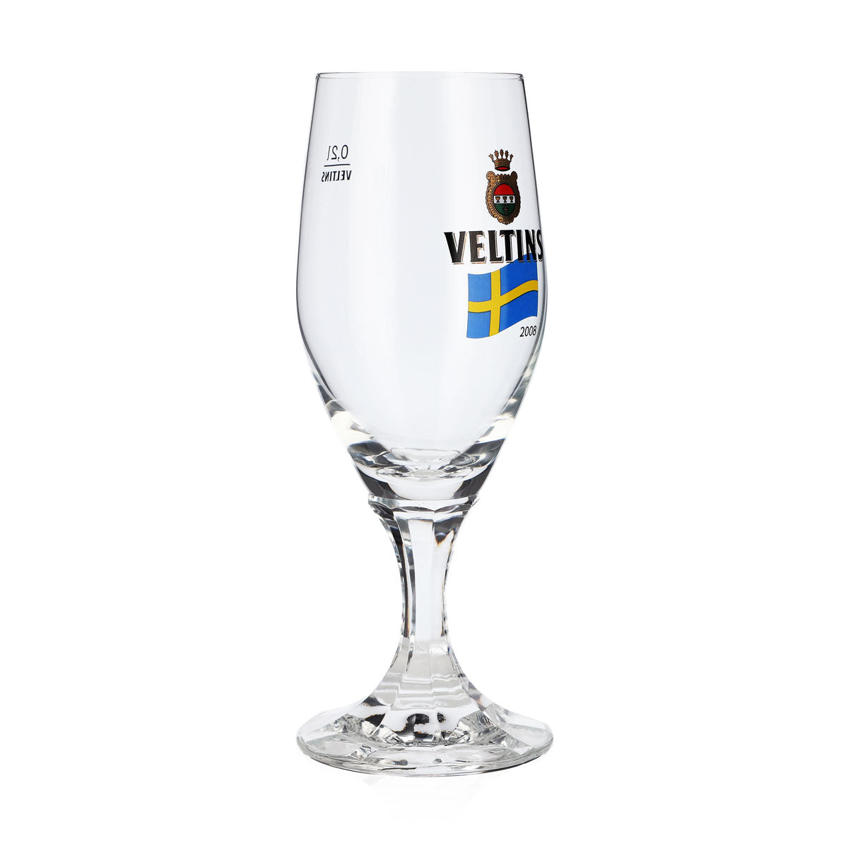 Bicchiere da birra Veltins da 0,2 l, bicchiere a coppa, edizione speciale Euro 2008 Svezia, bicchiere da birra da una pinta – Vista 2