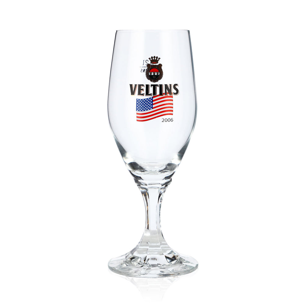 Bicchiere da birra Veltins da 0,2 l, bicchiere a coppa, edizione speciale Mondiali 2006 USA, bicchiere da birra, bicchiere da Pils