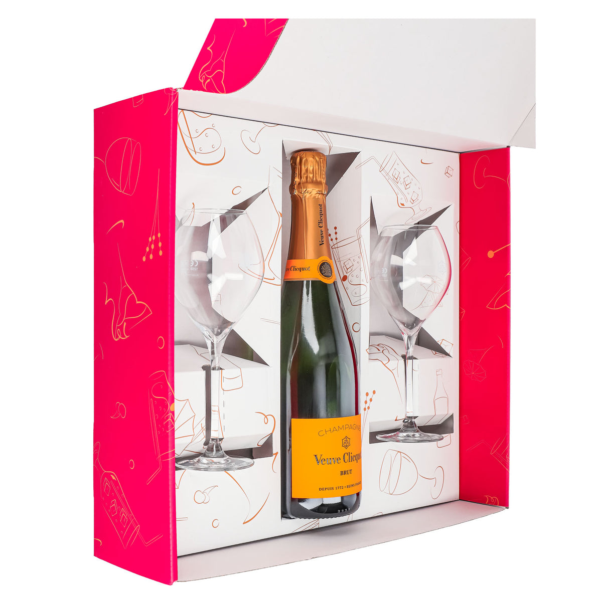 Set regalo champagne Veuve Clicquot 0,75 l 12,5% + flûte 0,1 l panciuta I Rosa – Vista 5