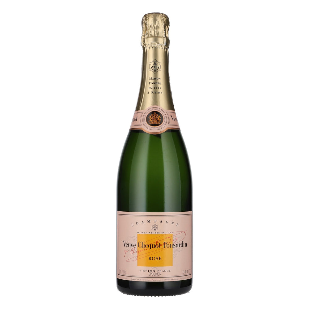 Veuve Clicquot, bottiglia da esposizione di champagne da 0,75 l, vuota, rosé, nuova, in vetro arancione