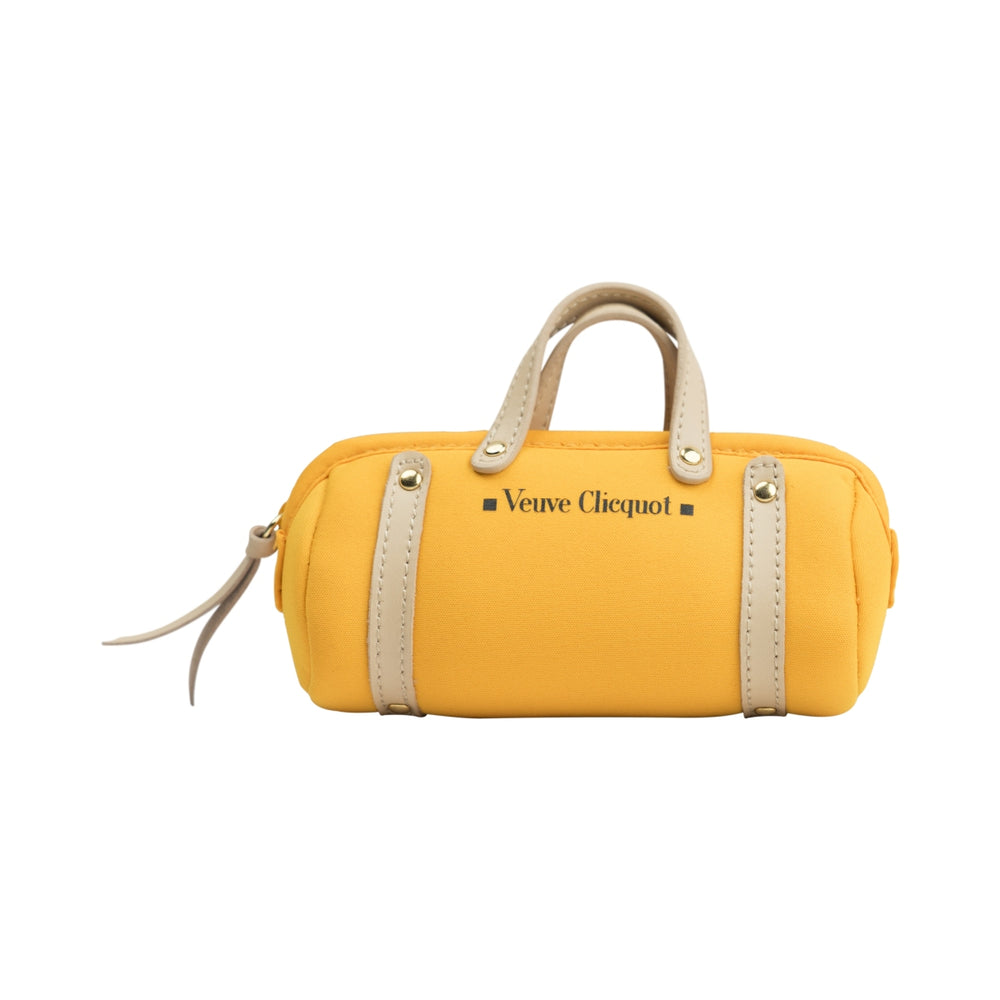 Veuve Cliquot Champagne Mini borsa in tessuto arancione Trucco Borse Borsa Box
