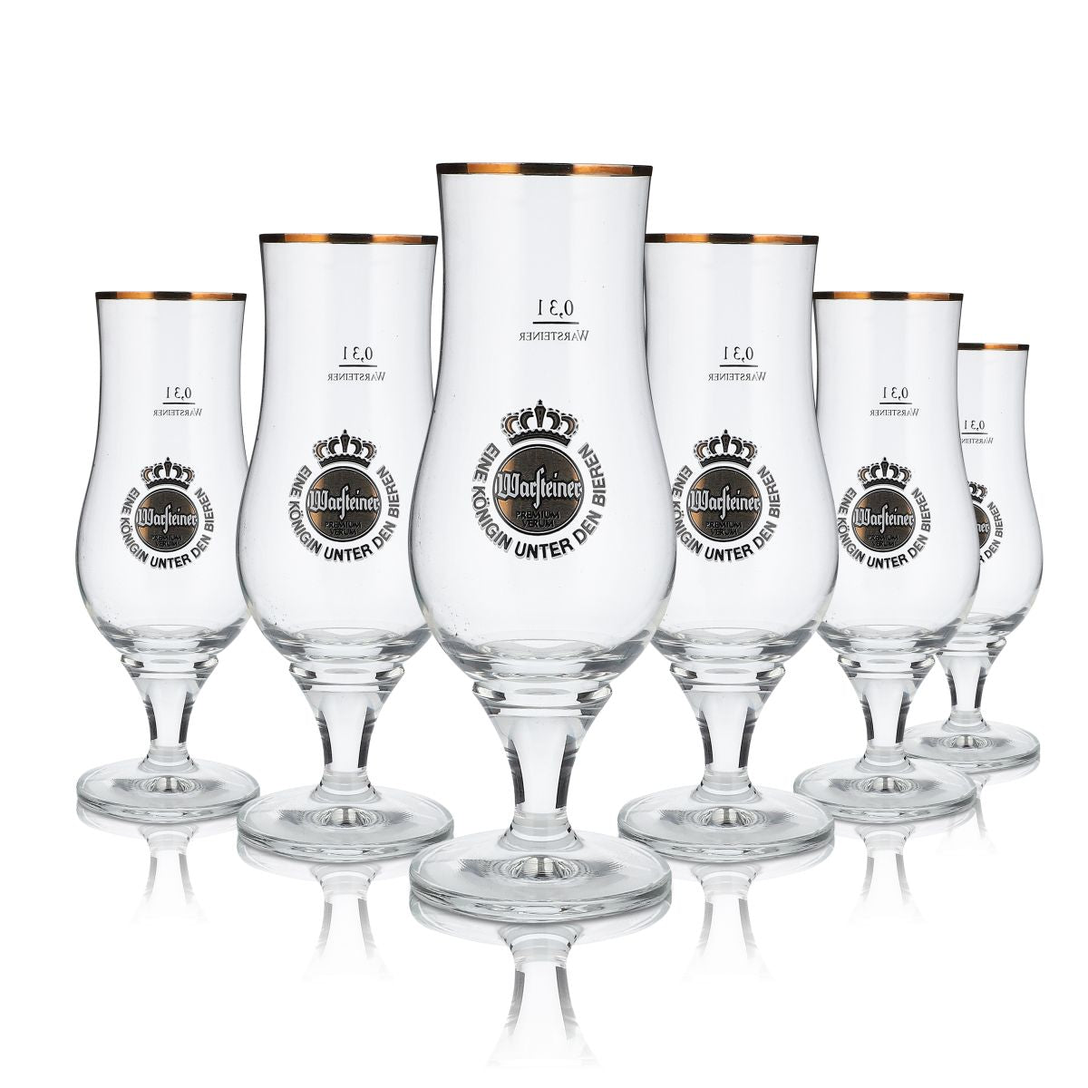 Set da bar Warsteiner Bier composto da 6 bicchieri a calice, 100 sottobicchieri e 1000 gocciolatoi – Vista 2