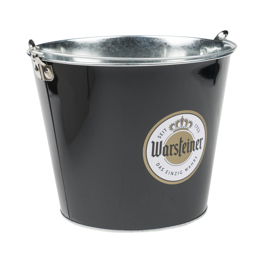 Warsteiner Birra Secchiello per ghiaccio Manico Bottiglie Cubetti di ghiaccio Secchiello in metallo Bar